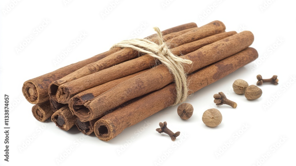 A Bundle of Cinnamon Sticks with Cloves A Bundle of Cinnamon Sticks with Cloves