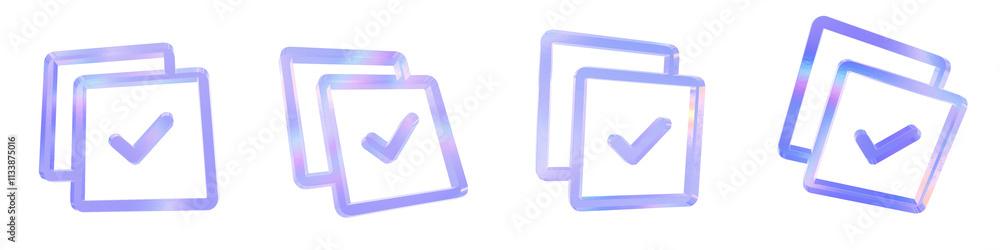 Set of 4 3d glass sellect all shape with aberration effect isolated on a transparent background. Blue tone. 3d transparent elements for graphic design. Set of 4 3d glass sellect all shape with aberration effect isolated on a transparent background. Blue tone. 3d transparent elements for graphic design.