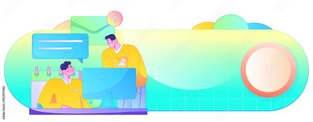 Communicate with consultants flat vector character concept operation hand drawn illustration
Communicate with consultants flat vector character concept operation hand drawn illustration