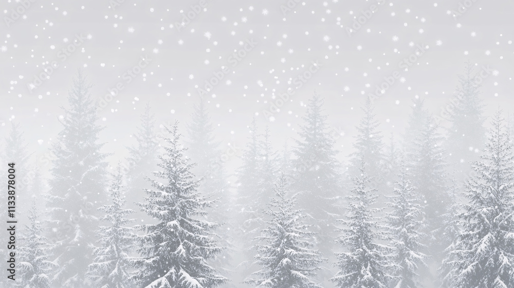 Obraz premium christmas tree in snow