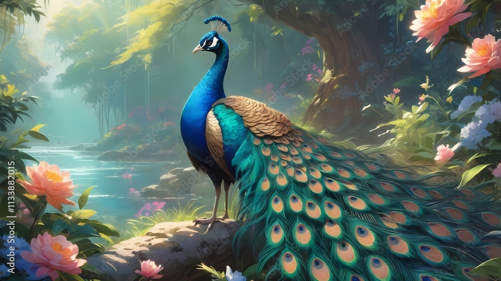 Fototapeta premium beautiful peacock