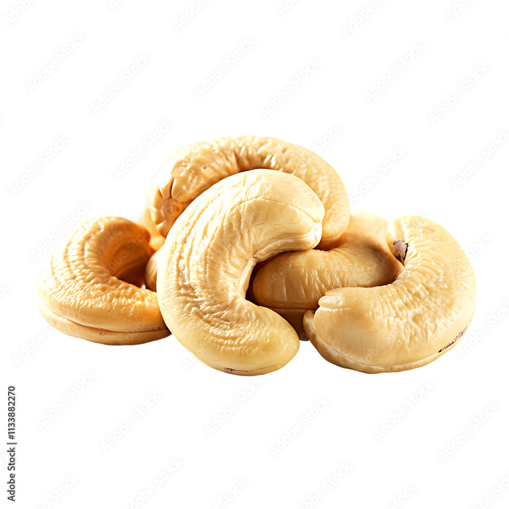 Close-Up of Raw Cashew Nuts on Transparent Background
Close-Up of Raw Cashew Nuts on Transparent Background