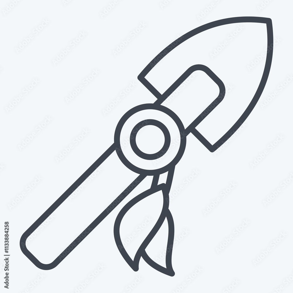 Icon Spear. related to Native American symbol. line style. design editable Icon Spear. related to Native American symbol. line style. design editable