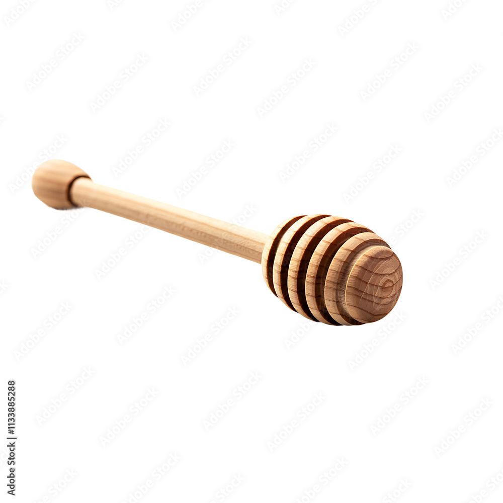 Close-Up of Wooden Honey Dipper with Spiral Grooves on Transparent Background
Close-Up of Wooden Honey Dipper with Spiral Grooves on Transparent Background