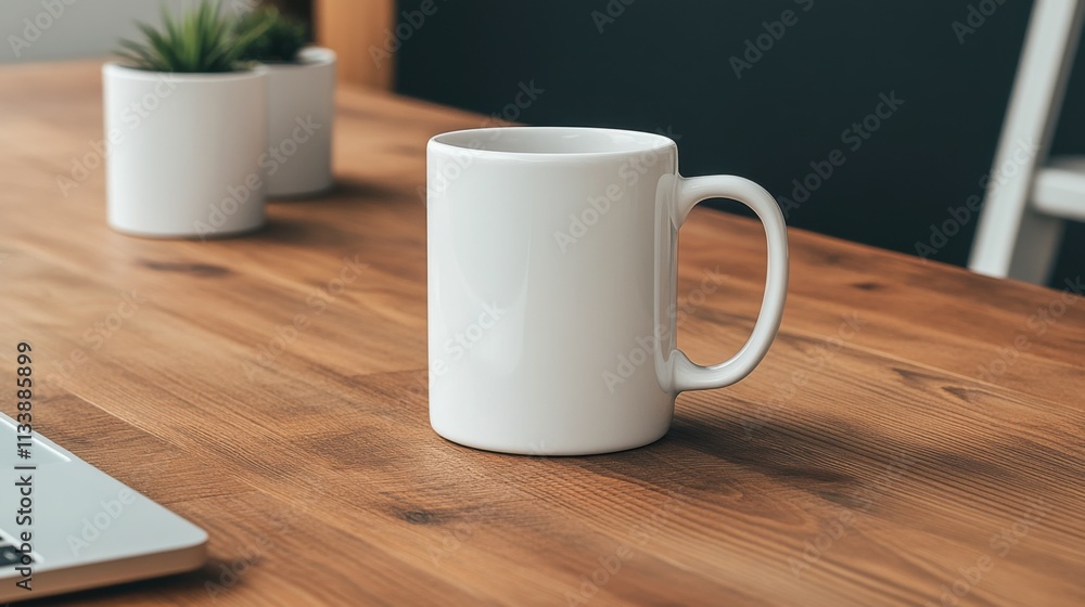 Coffee mug on wooden table cozy workspace scene lifestyle photography warm environment close-up perspective for home office inspiration Coffee mug on wooden table cozy workspace scene lifestyle photography warm environment close-up perspective for home office inspiration