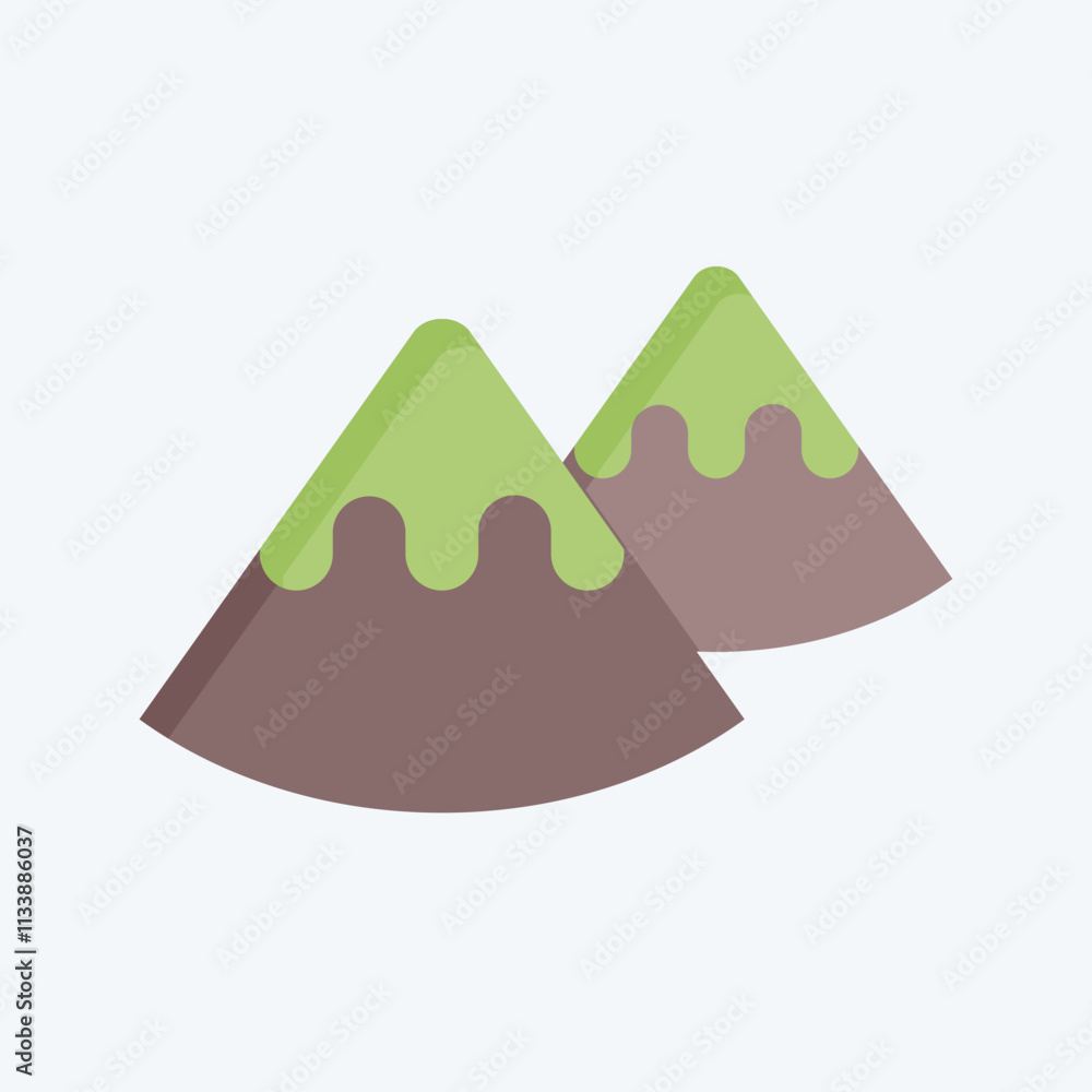 Icon Mountain. related to Native American symbol. flat style. design editable Icon Mountain. related to Native American symbol. flat style. design editable