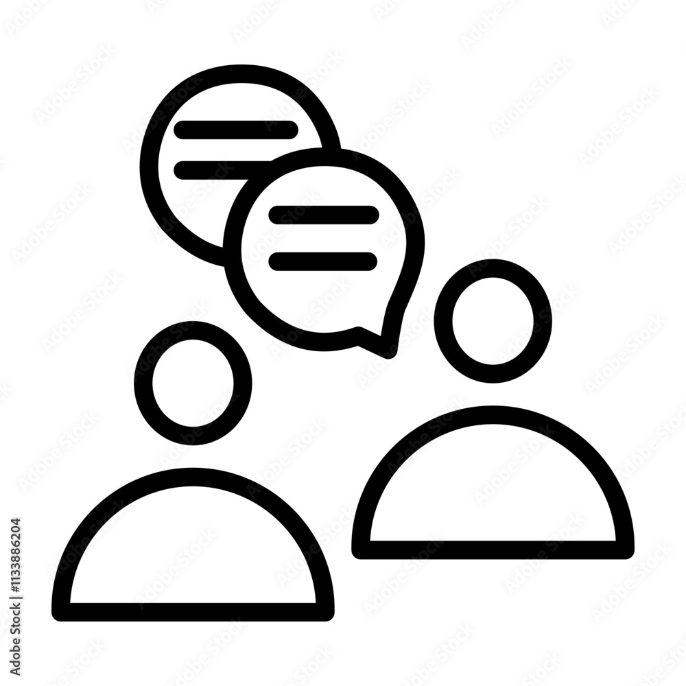 Employee Engagement Vector Line Icon Design Employee Engagement Vector Line Icon Design