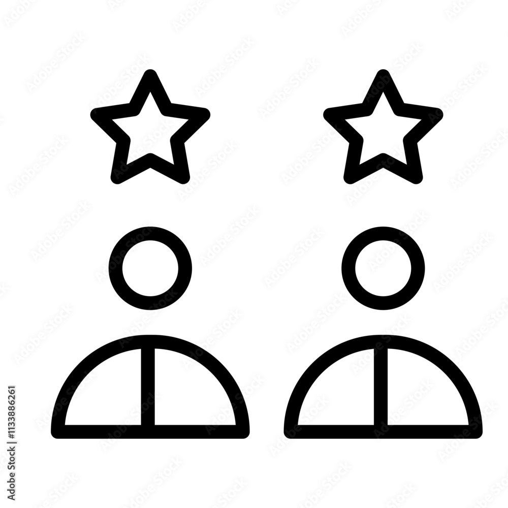 Employee Satisfaction Vector Line Icon Design Employee Satisfaction Vector Line Icon Design