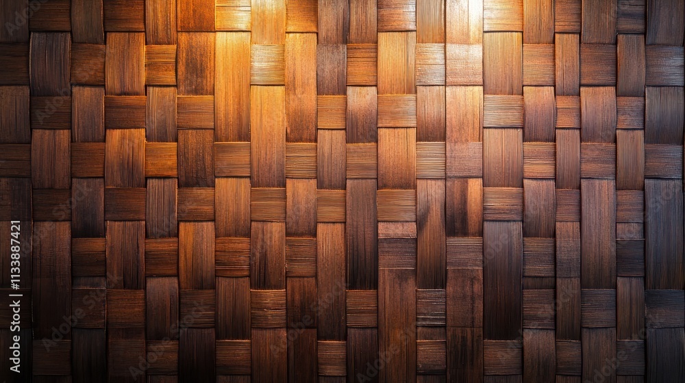A wall made of wood with a pattern of squares A wall made of wood with a pattern of squares