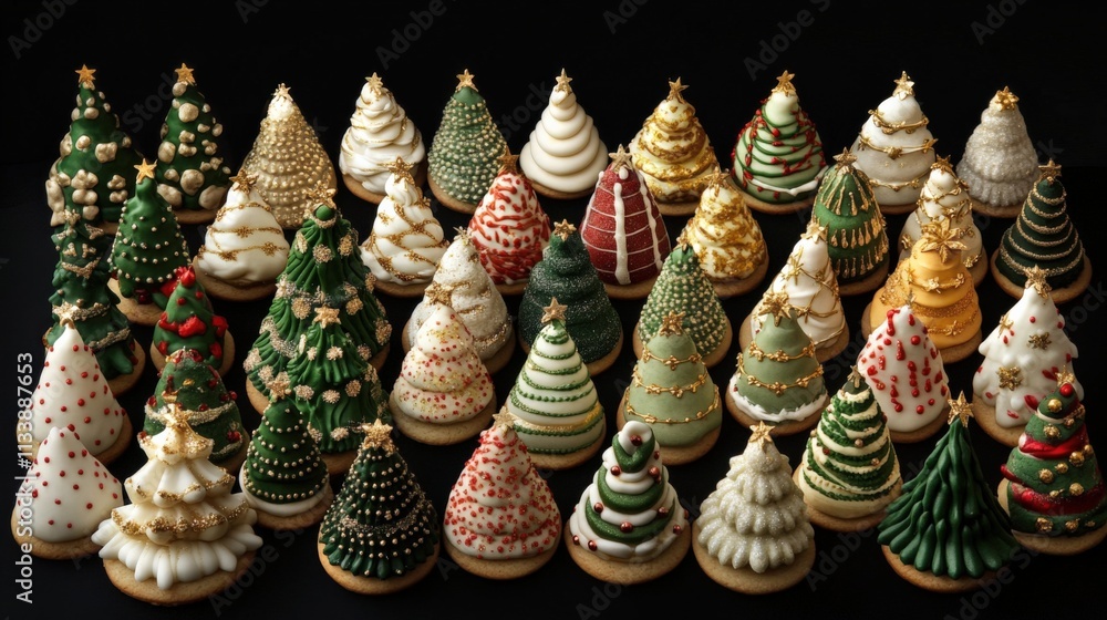 decorative holiday cookies shaped like christmas trees decorative holiday cookies shaped like christmas trees