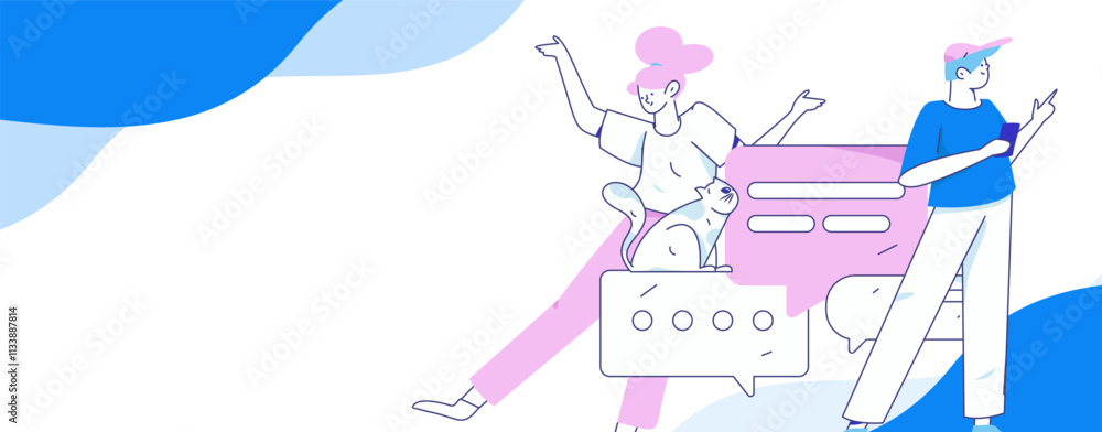 Communicate with consultants flat vector character concept operation hand drawn illustration
Communicate with consultants flat vector character concept operation hand drawn illustration