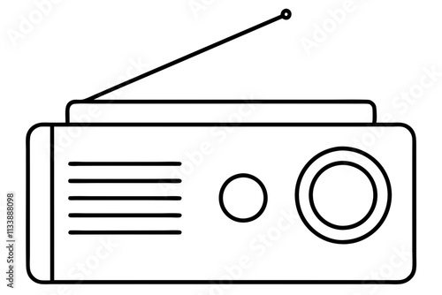 radio icon illustration.