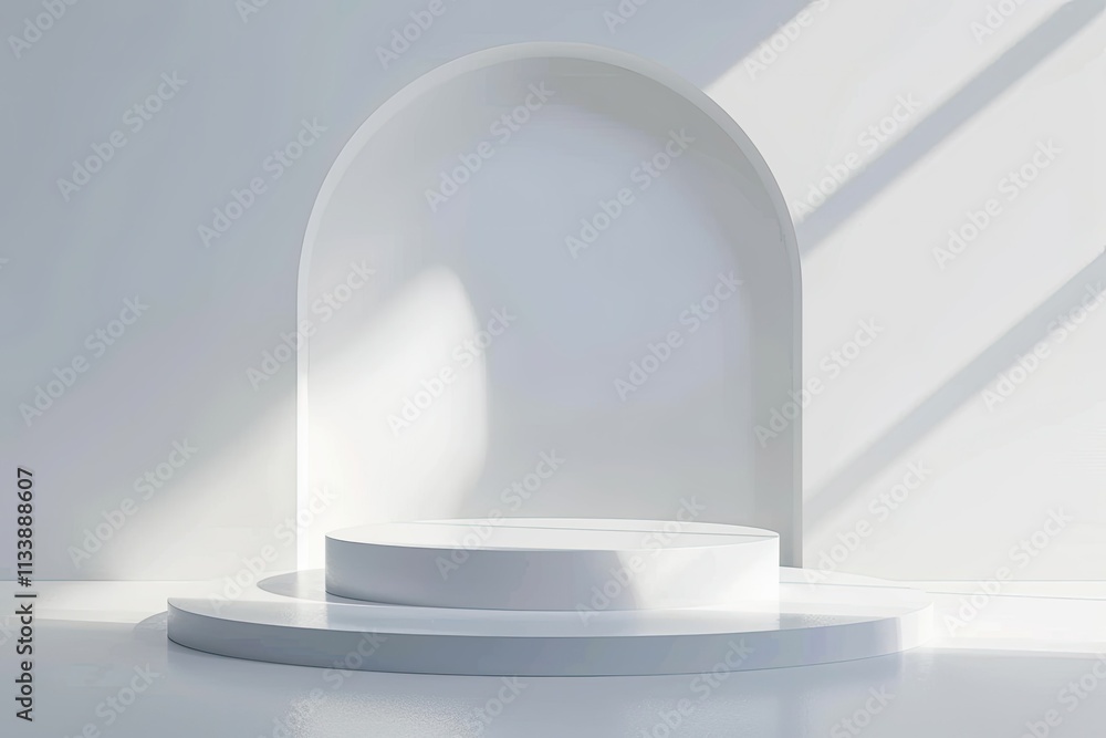 High Definition Image of Transparent Acrylic Podium with Geometric Stand for Cosmetics High Definition Image of Transparent Acrylic Podium with Geometric Stand for Cosmetics