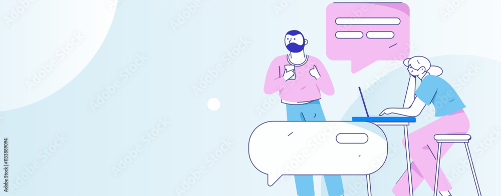 Communicate with consultants flat vector character concept operation hand drawn illustration
Communicate with consultants flat vector character concept operation hand drawn illustration