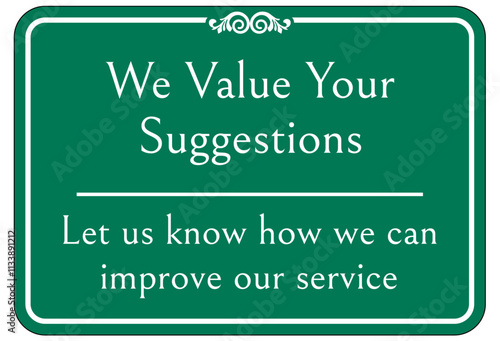 Suggestion box sign