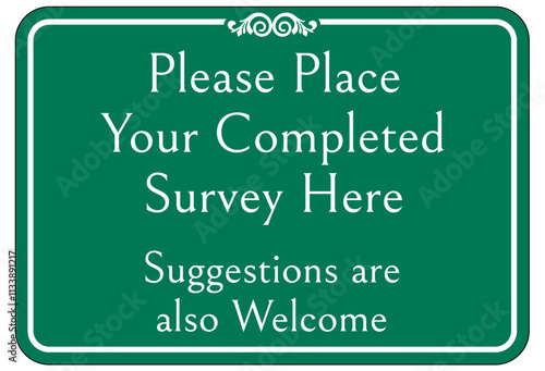 Suggestion box sign