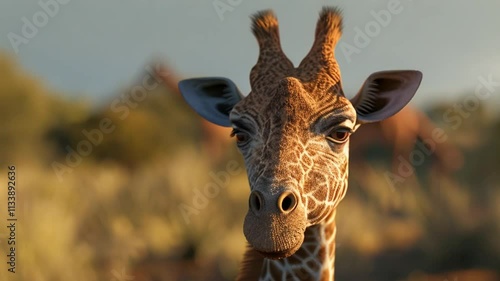 giraffe in nature Footage 4K