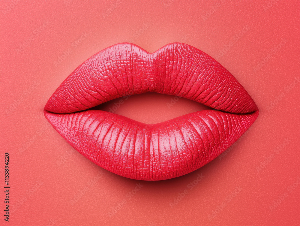 Bold red lips create striking and passionate visual impact Bold red lips create striking and passionate visual impact