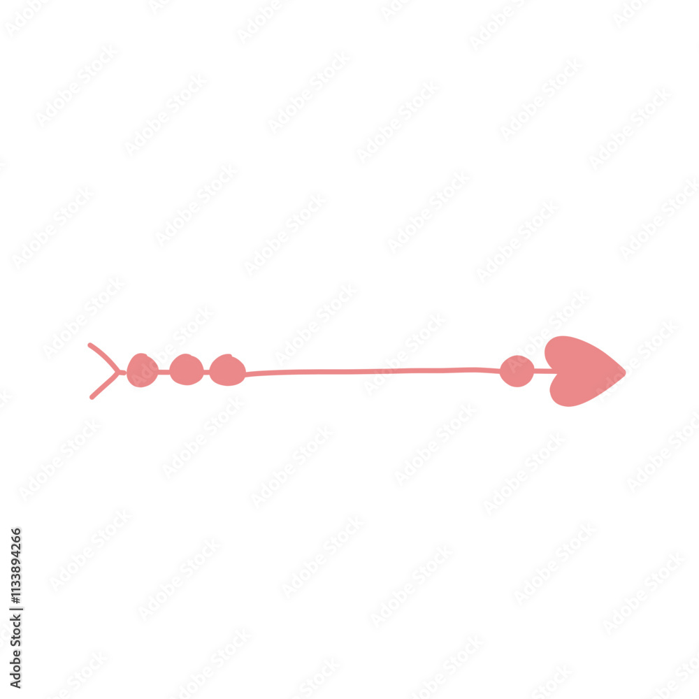 Arrow and heart icon illustration Arrow and heart icon illustration