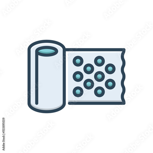 Color illustration icon for bandage