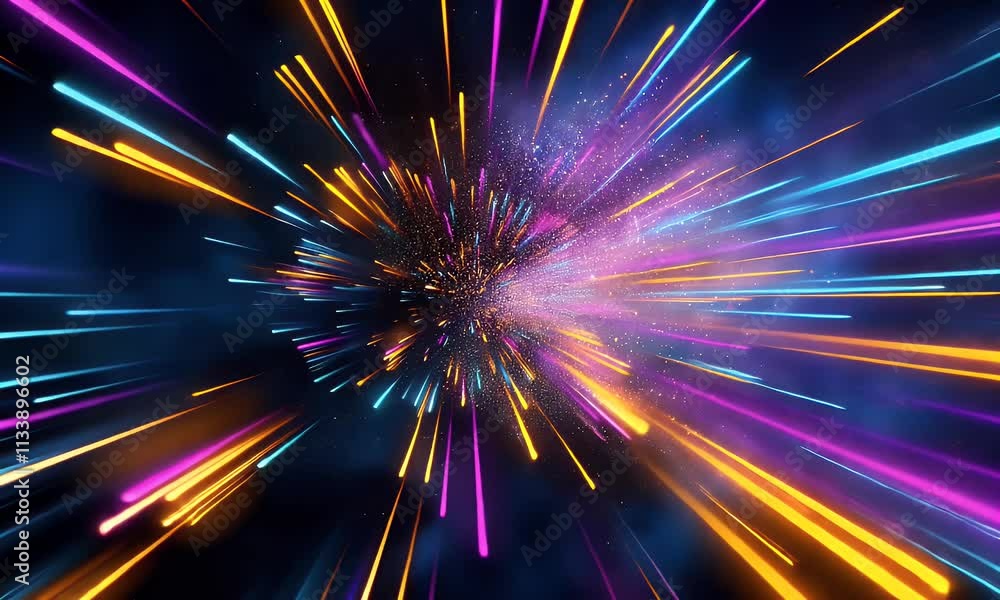 A dark background with neon light lines and laser beams, creating an immersive effect for the video game scene. The background is black, featuring glowing blue, A dark background with neon light lines and laser beams, creating an immersive effect for the video game scene. The background is black, featuring glowing blue,