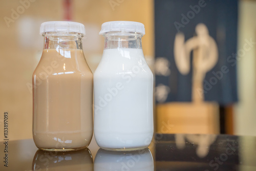 コーヒー牛乳　coffee milk　牛乳　銭湯　hot spring 
 風呂上り　