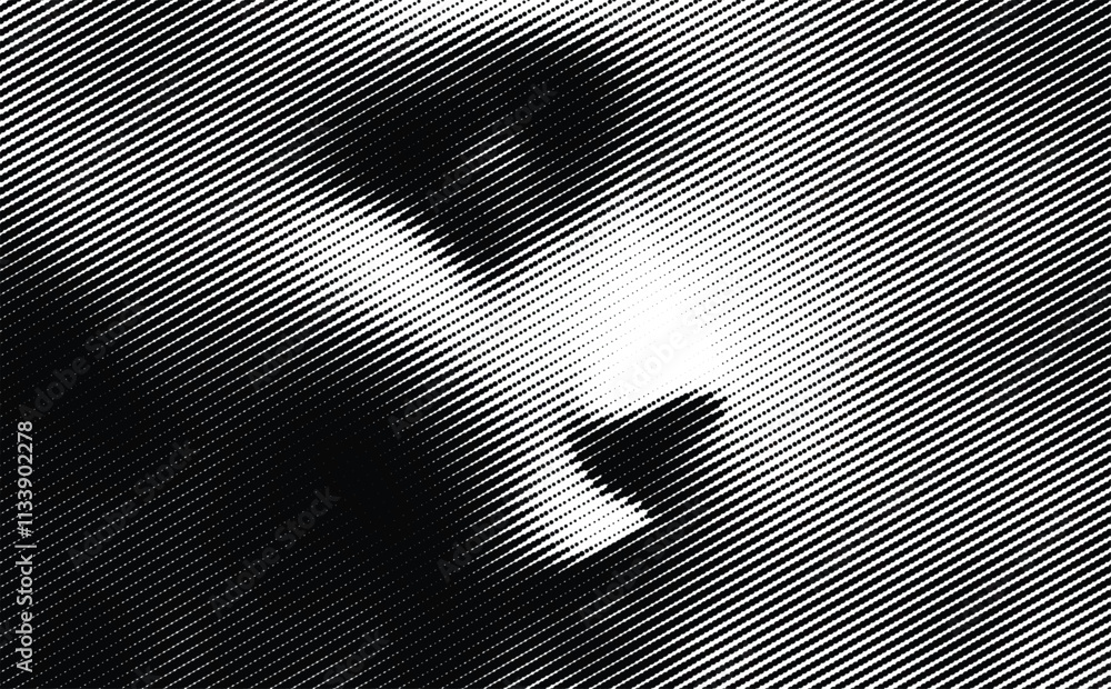 Halftone vector illustration with an abstract beautiful woman face ...