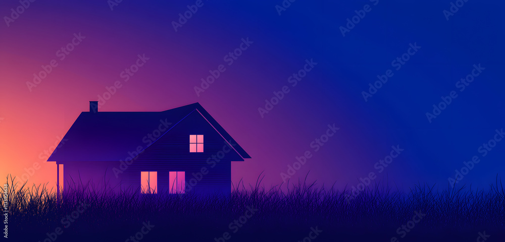 Blue and purple gradient background of a house, gradient texture, gradient background , dark blue gradient. Blue and purple gradient background of a house, gradient texture, gradient background , dark blue gradient.