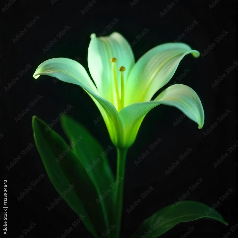 Fototapeta premium Sunlit Lily in Bloom