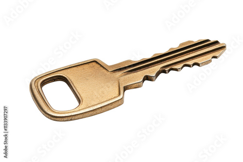 Unique Shaped House Key with Modern Aesthetic with isolated on transparent background