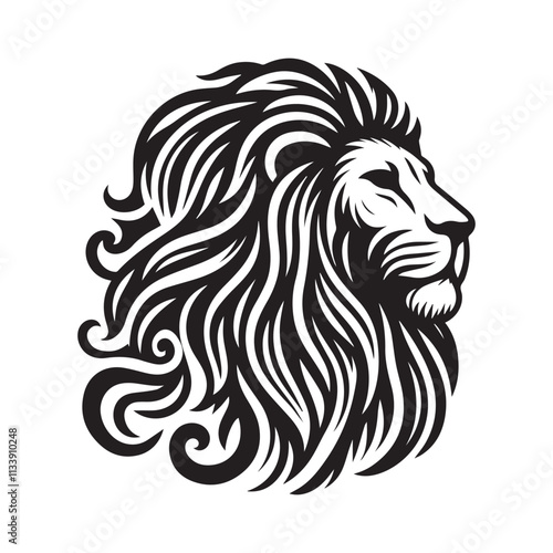 Wallpaper Mural lion head vector Torontodigital.ca