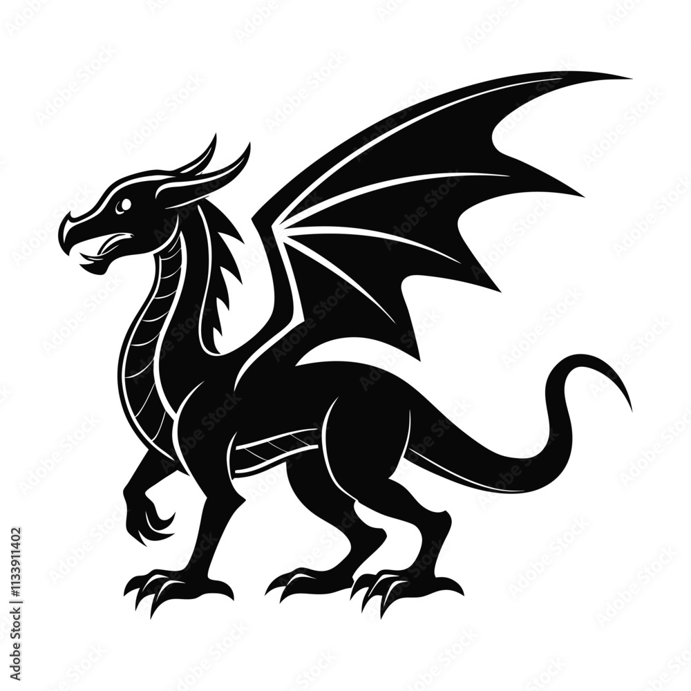 Fototapeta premium vector illustration of a dragon