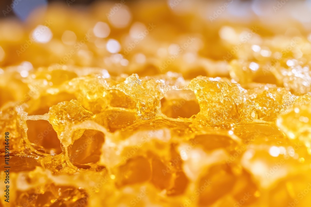 close-up of golden honeycomb with natural honey close-up of golden honeycomb with natural honey