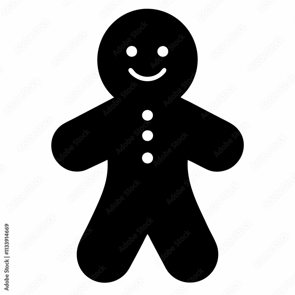 Stained Glass Christmas gingerbread man round sign Ornament Black silhouette Stained Glass Christmas gingerbread man round sign Ornament Black silhouette