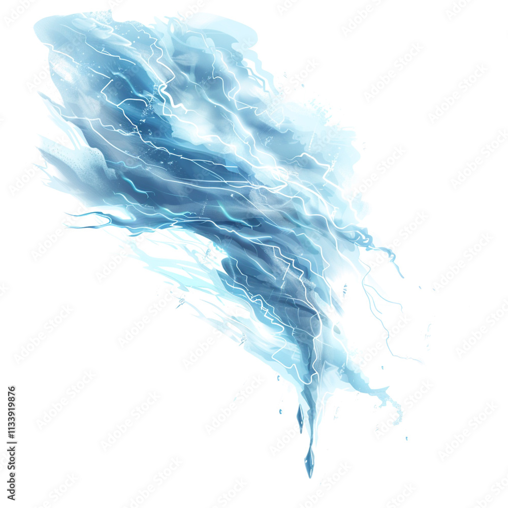 Blue and White Mixed Cloud Splash Isolated on Transparent Background Blue and White Mixed Cloud Splash Isolated on Transparent Background