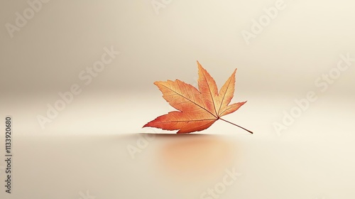 a single leaf that is laying on the ground photo