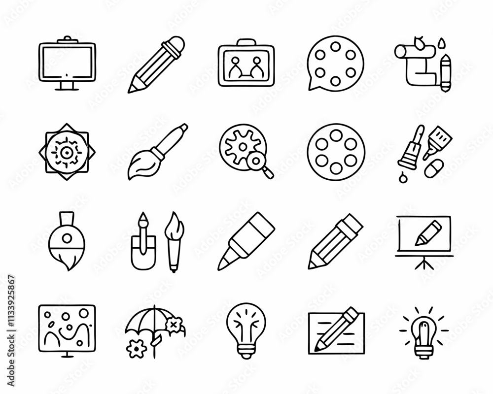 Creative Tools Icons Design, Art, Painting, Drawing, and Technology Creative Tools Icons Design, Art, Painting, Drawing, and Technology