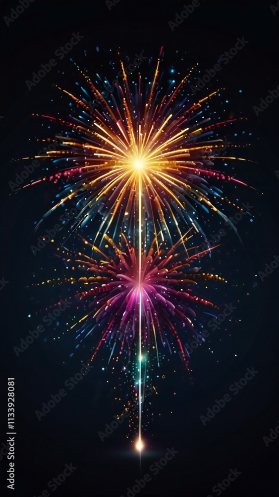 Obraz premium fireworks on the night sky