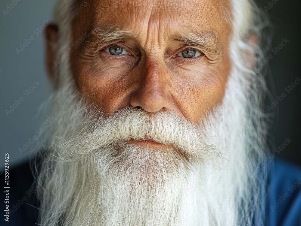 portrait of an elderly man with a long white beard and thoughtful expression portrait of an elderly man with a long white beard and thoughtful expression