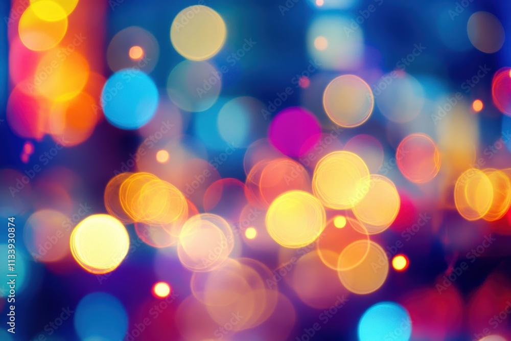 Fototapeta premium colorful bokeh lights for festive backgrounds