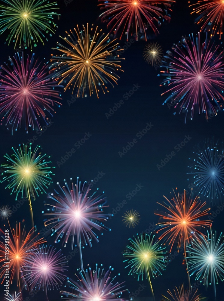 fireworks on the night sky fireworks on the night sky