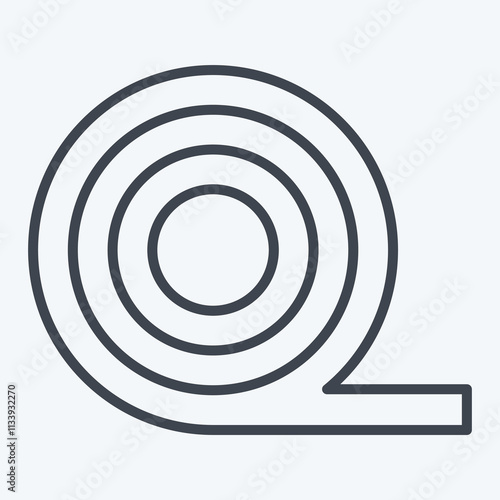 Icon Insulation. related to Fabric symbol. line style. simple design editable