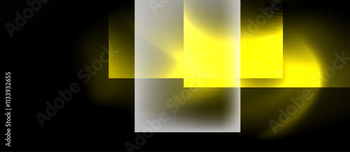 Dark neon colors with glass square shapes