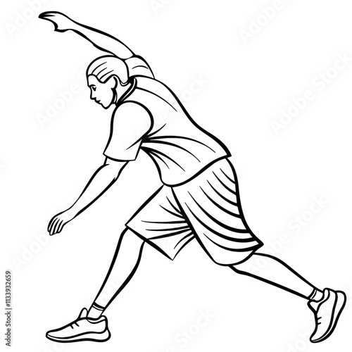 sketch of a person in a jump