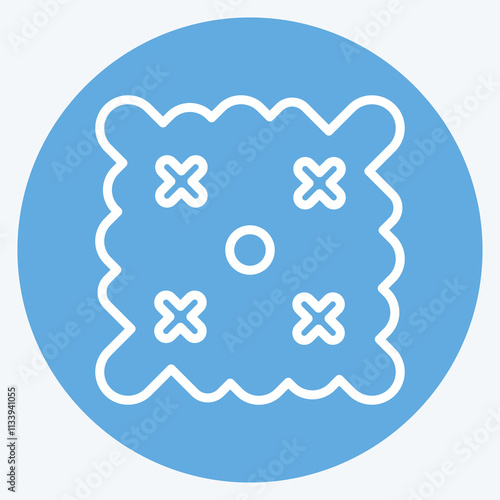 Icon Easter Wishes. related to Fabric symbol. blue eyes style. simple design editable