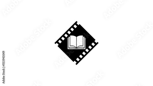 Narrative movie, black isolated silhouette