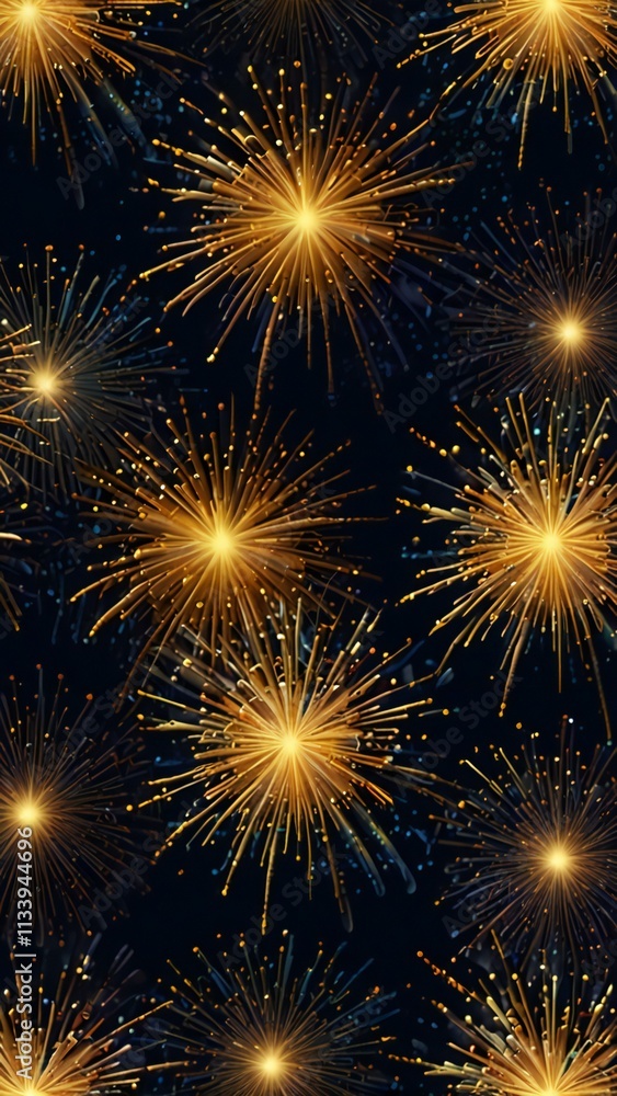 Naklejka premium fireworks on black background