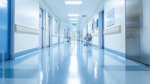 Modern hospital corridor for clean background