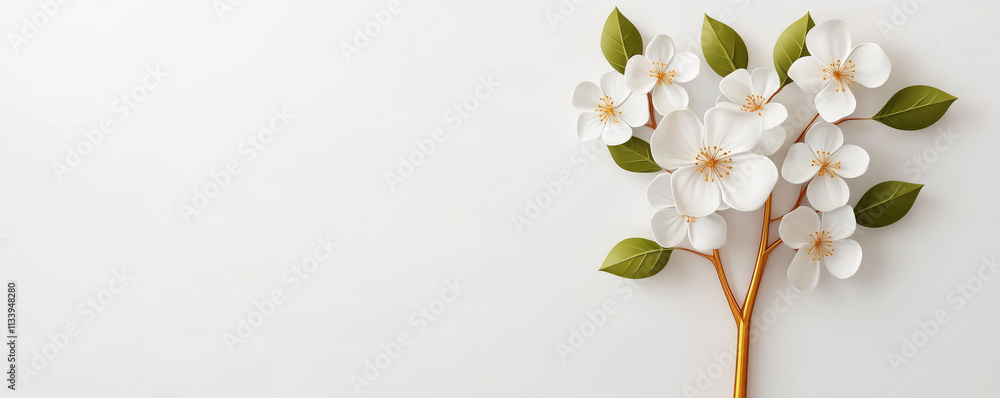 Transform your with elegant floral tree wallpaper featuring white flowers and golden stems perfect for modern interiors Transform your with elegant floral tree wallpaper featuring white flowers and golden stems perfect for modern interiors