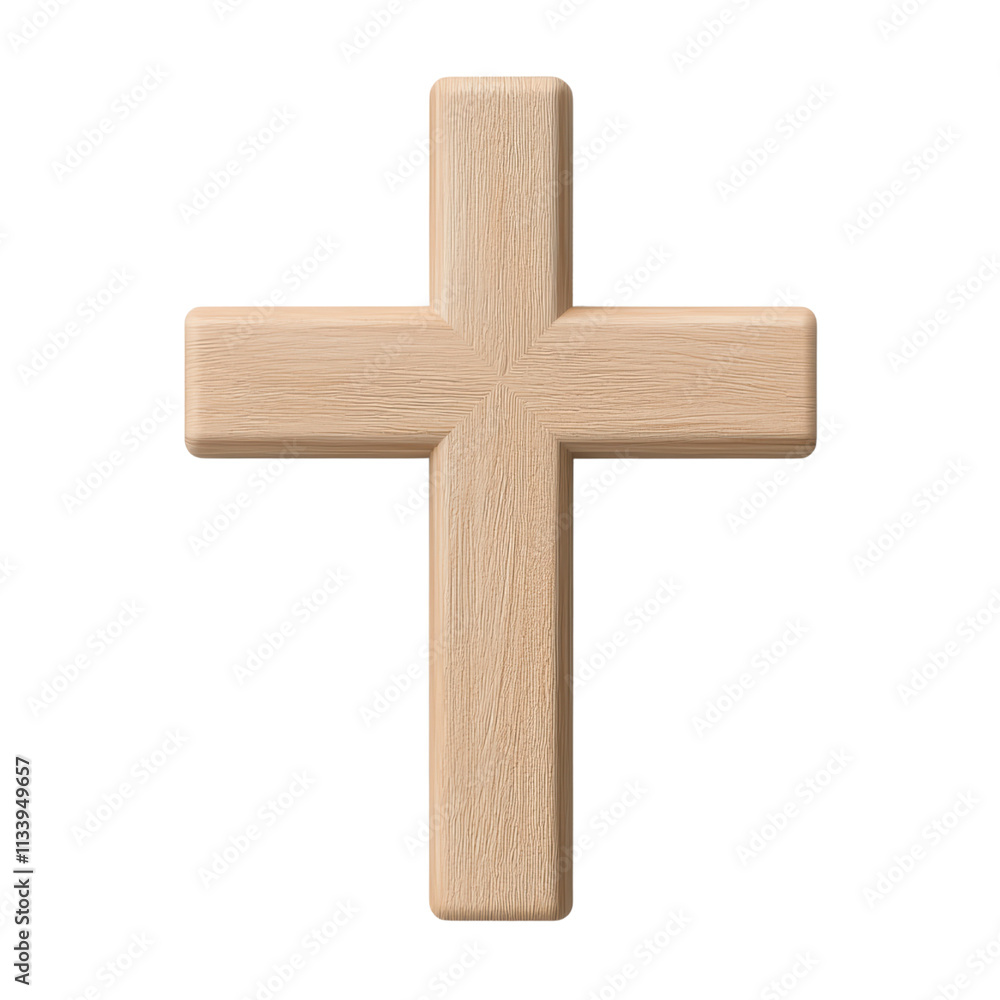 Wooden cross with smooth texture on transparency background Wooden cross with smooth texture on transparency background